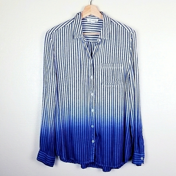 BeachLunchLounge Blue Striped Ombre Shirt - Picture 1 of 4